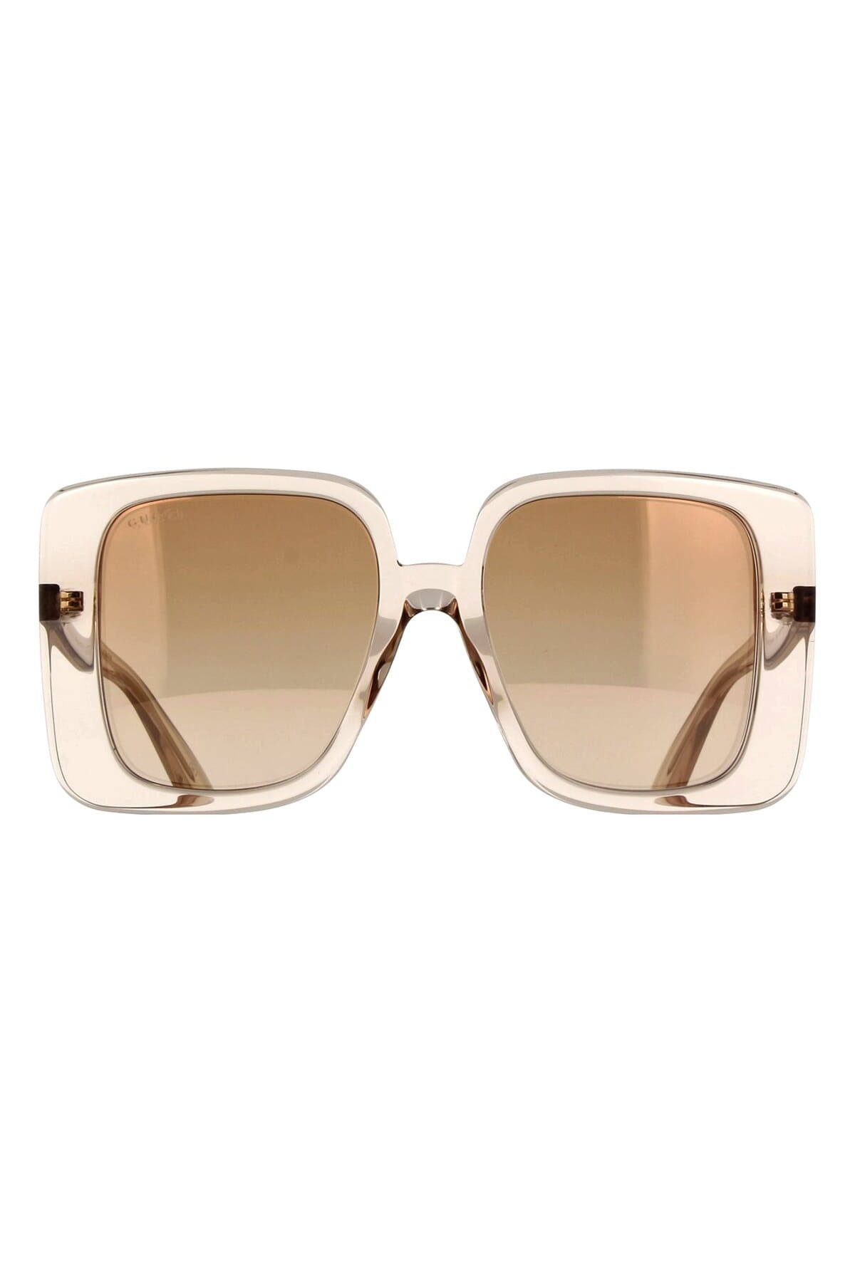 GUCCI-Oversized Rectangle Sunglasses-BEIGE/BROWN
