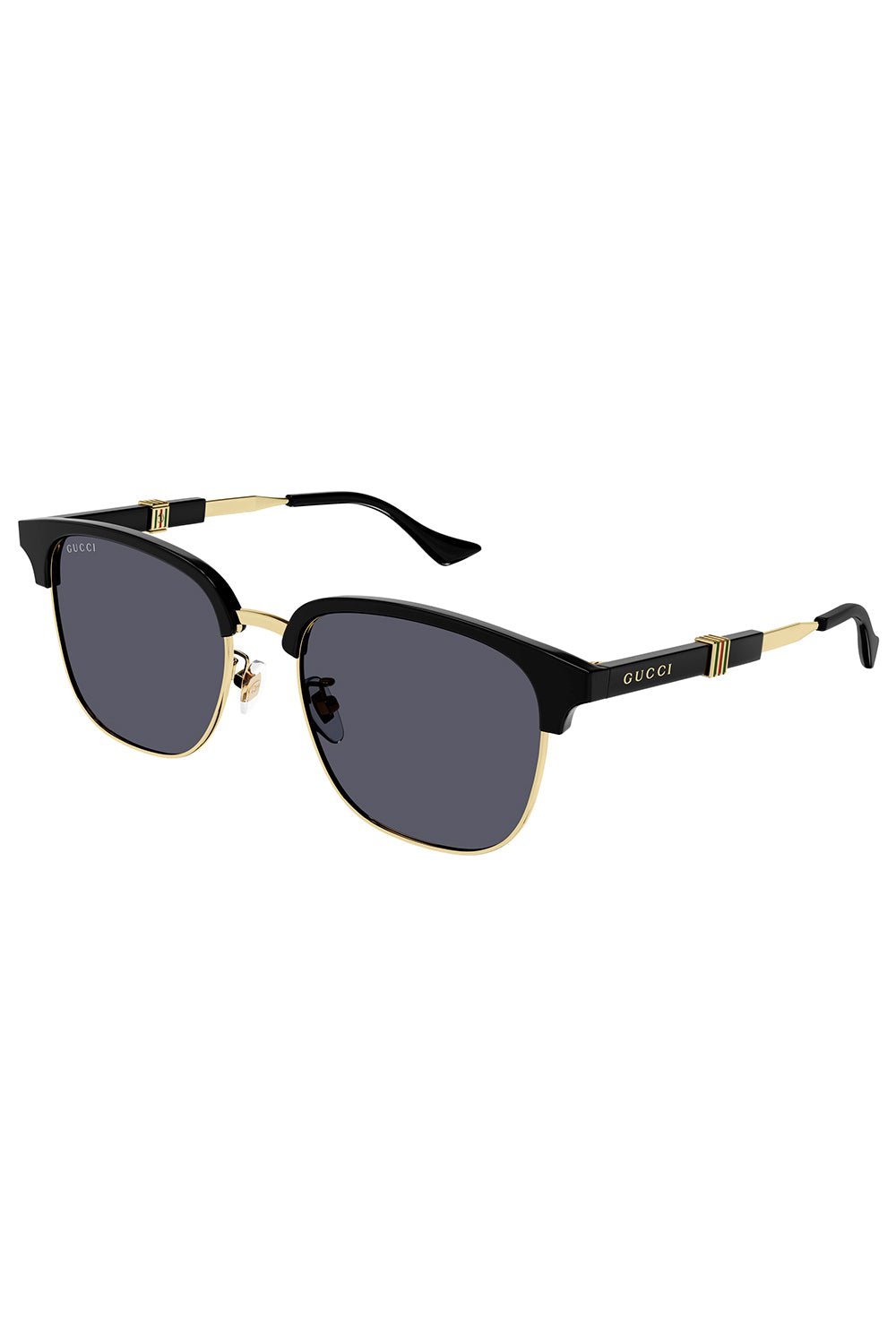 GUCCI-Square Sunglasses-BKGLDGRY