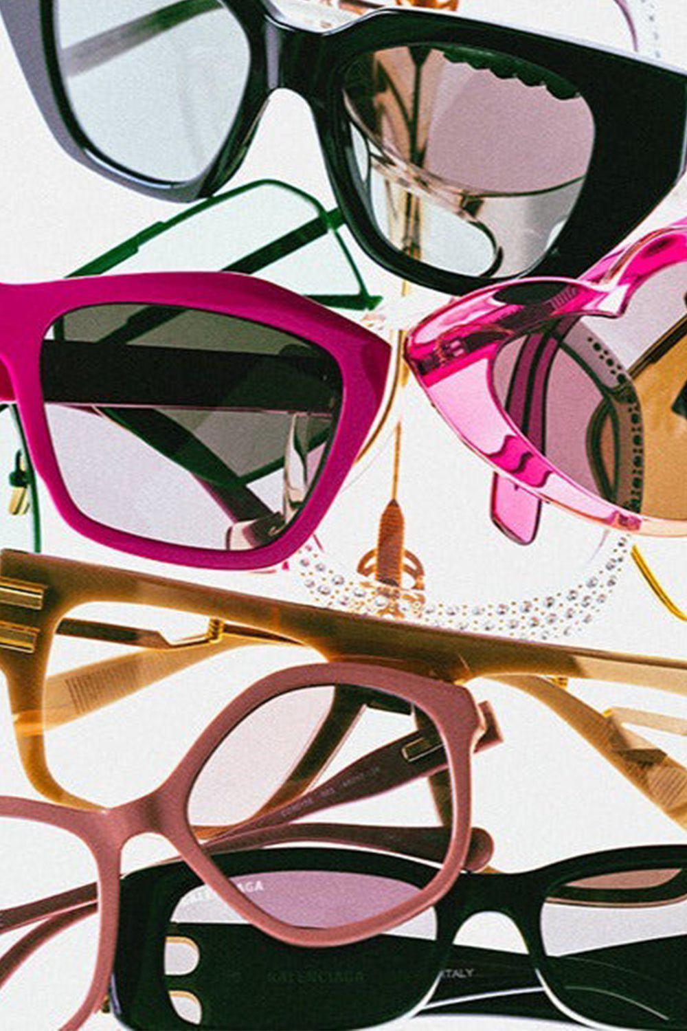 GUCCI-Cat Eye Sunglasses-BKSILGRY