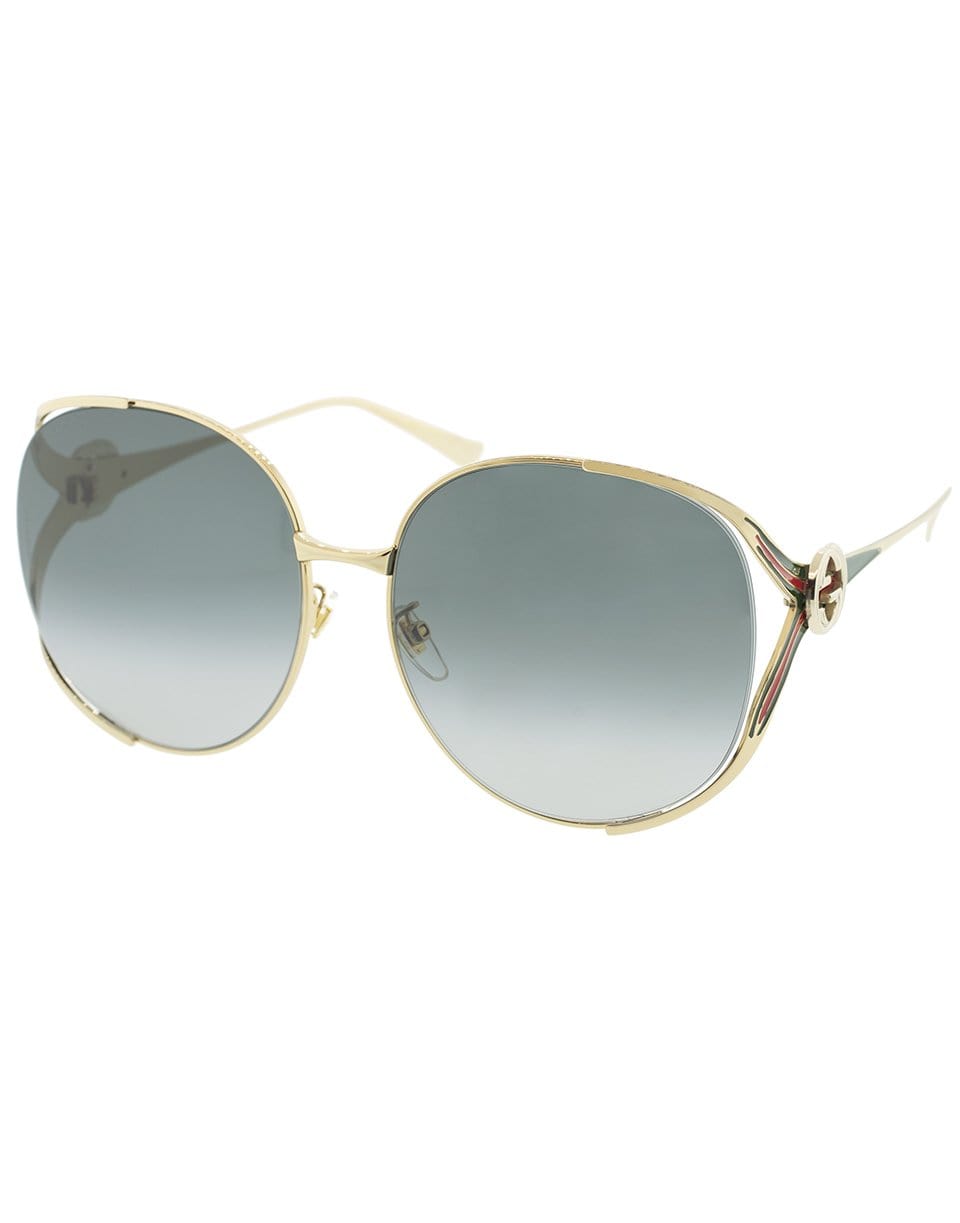 GUCCI-Black Square Frame Sunglasses-BLACK