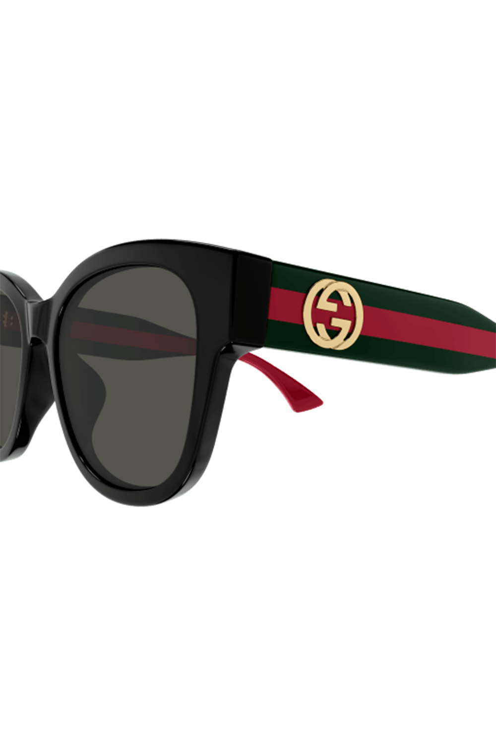 Side Logo Sunglasses-BLACK/GREEN/GREY-ACCESSORIESUNGLASSES-GUCCI
