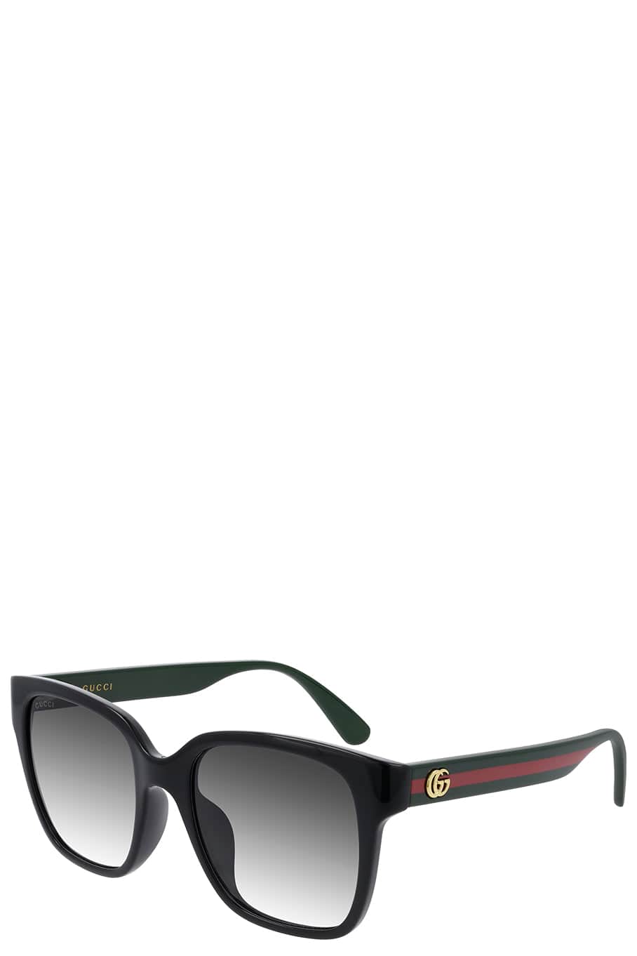 GUCCI-Square Sunglasses-BLK/GRN