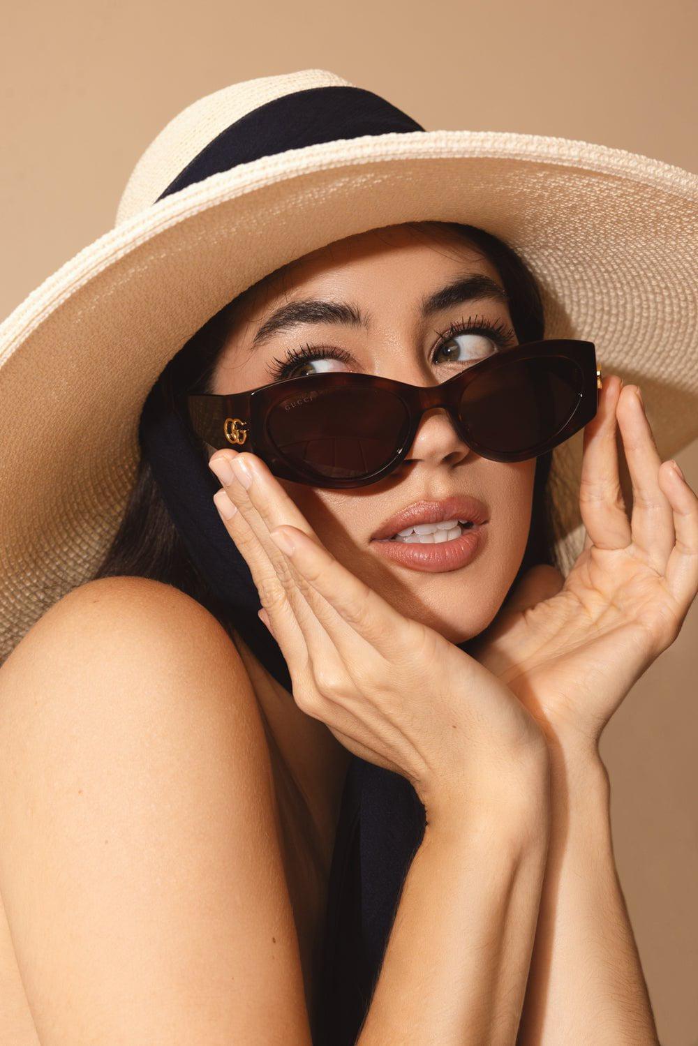 GUCCI-Cat-Eye Frame Sunglasses-BLNDEHAV