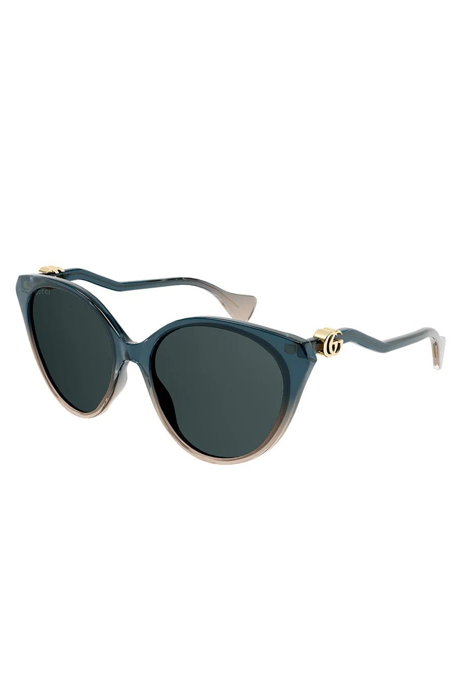 GUCCI-Oversized Cat Eye Sunglasses - Blue-BLU/GRY