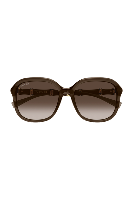 Rounded Square Sunglasses - Brown-BROWN-ACCESSORIESUNGLASSES-GUCCI