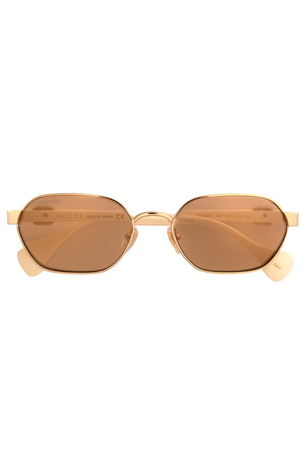 GUCCI-Round Frame Sunglasses-GLD/IVOR