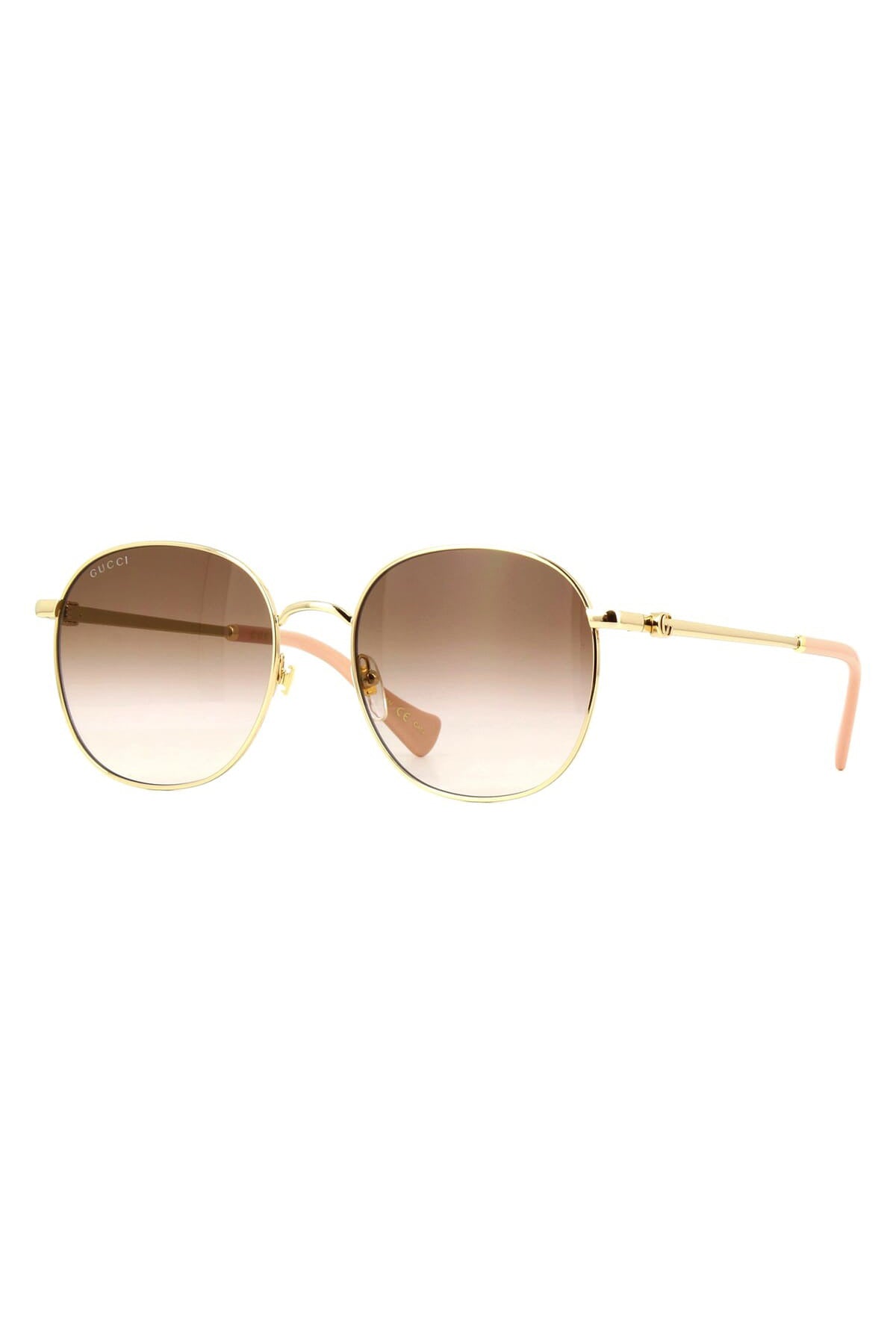 GUCCI-Gradiant Round Sunglasses-GOLD