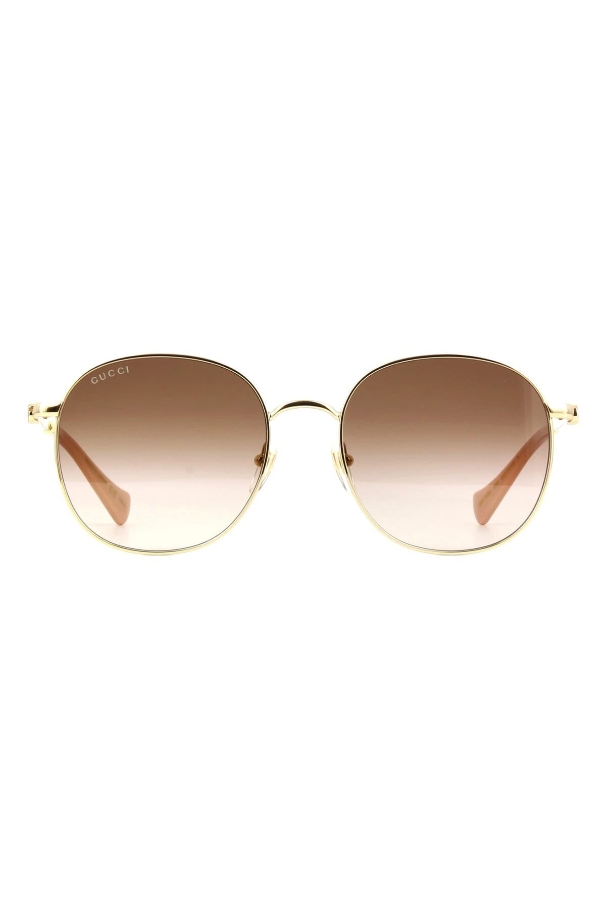 GUCCI-Gradiant Round Sunglasses-GOLD