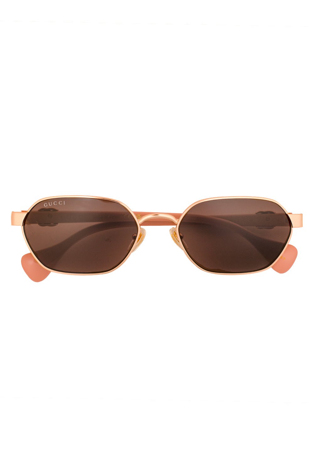 GUCCI-Mini Running Oval Sunglasses-GOLD/PINK/VIOLET