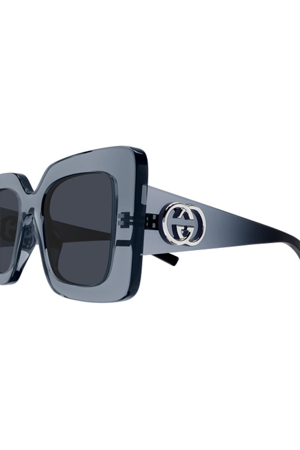 Oversized Square Sunglasses - Grey Blue-GREY-ACCESSORIESUNGLASSES-GUCCI