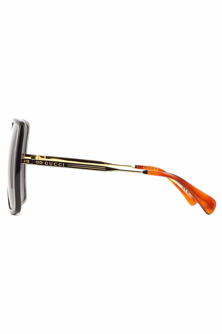 GUCCI-Grey & Gold Acetate Sunglasses-GRY/GLD