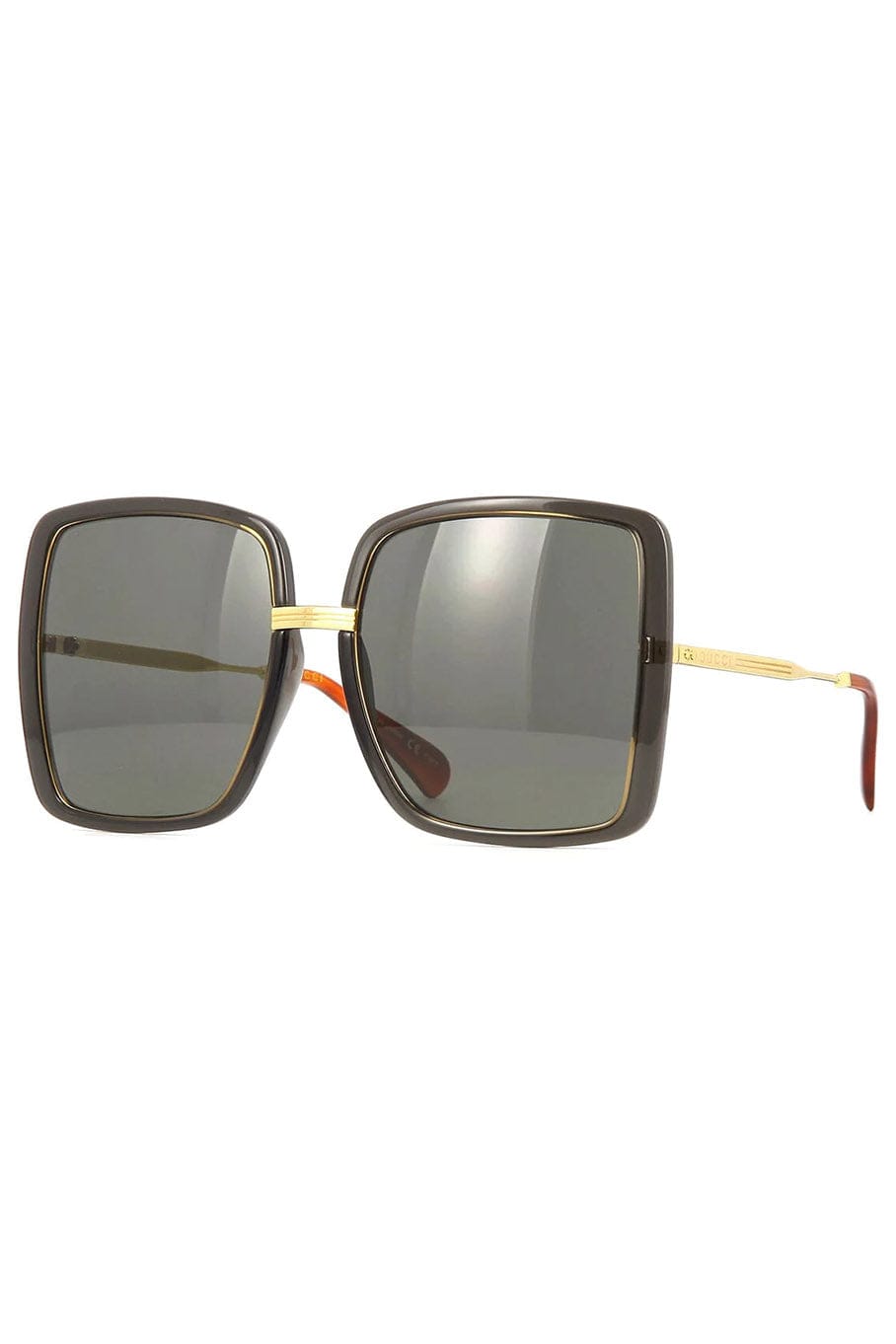 GUCCI-Grey & Gold Acetate Sunglasses-GRY/GLD