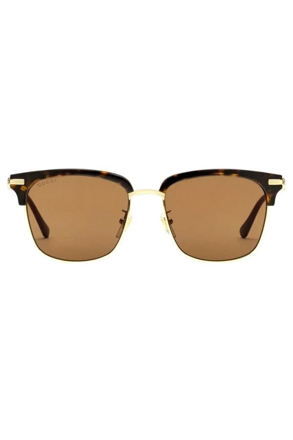 GUCCI-Semi Rimless Sunglasses-HAVANA