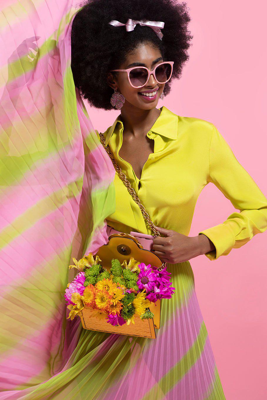 GUCCI-Pink Acetate Sunglasses-PNK/VLT