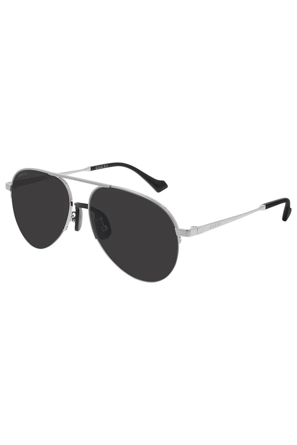 GUCCI-Aviator Sunglasses - Silver-SILVER