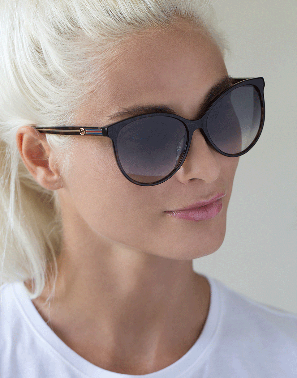GUCCI-Tortoise Cat-Eye Sunglasses-TORT