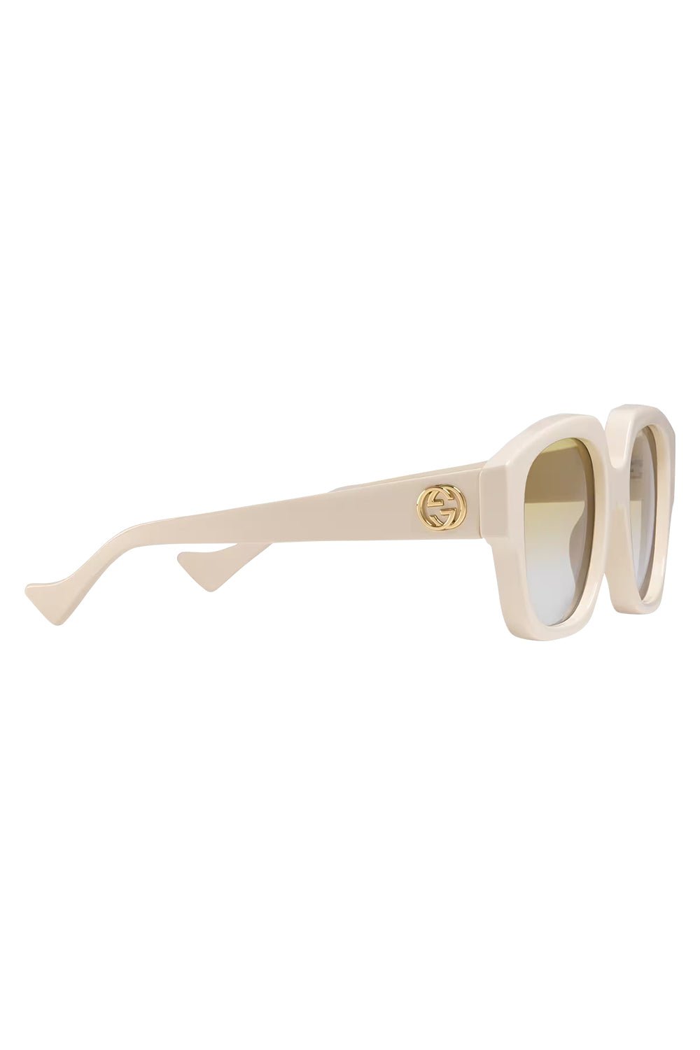 GUCCI-Squared Frame Sunglasses-YLW/WHT