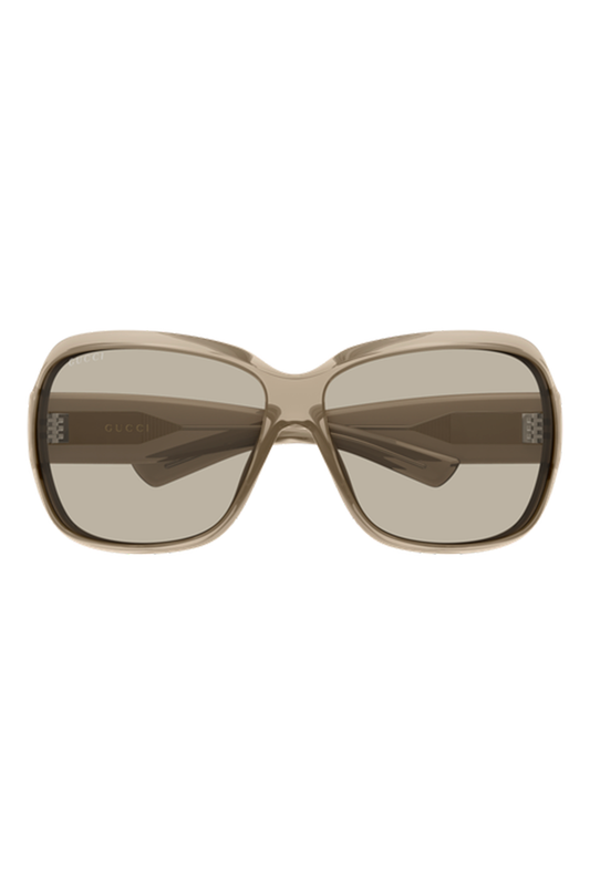 Square Frame Wrap Sunglasses-CREAM-ACCESSORIESUNGLASSES-GUCCI