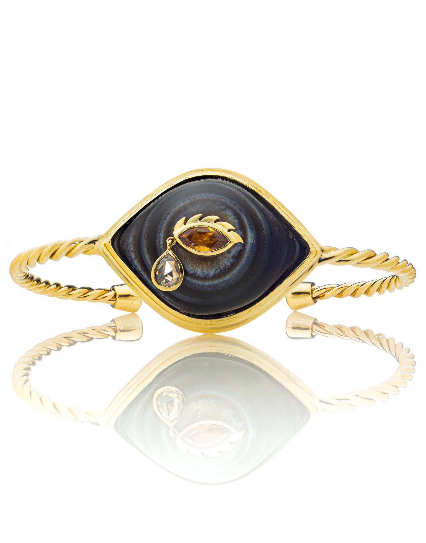 GUITA M-Yellow Sapphire Eye Bracelet-YELLOW GOLD