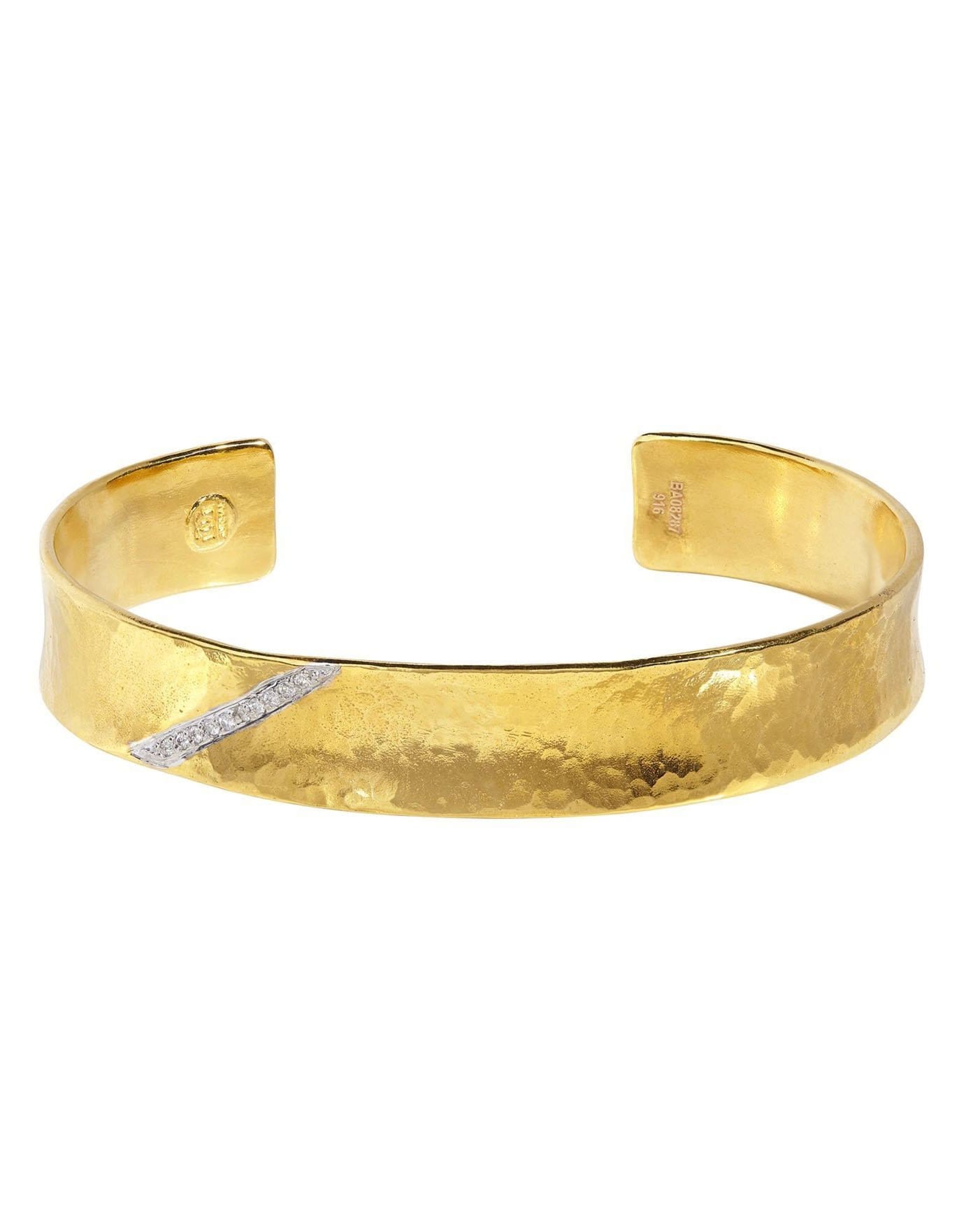 GURHAN-Diamond Stripe Cuff-YELLOW GOLD