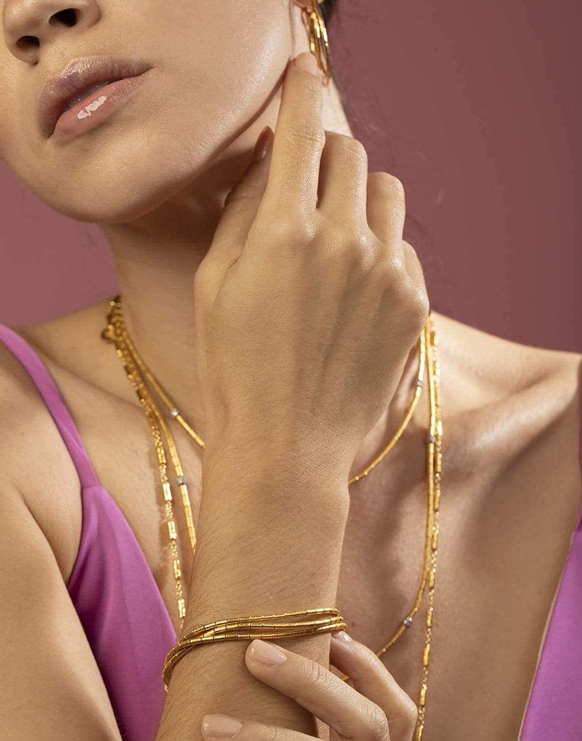 GURHAN-Multi-Strand Bracelet-YELLOW GOLD