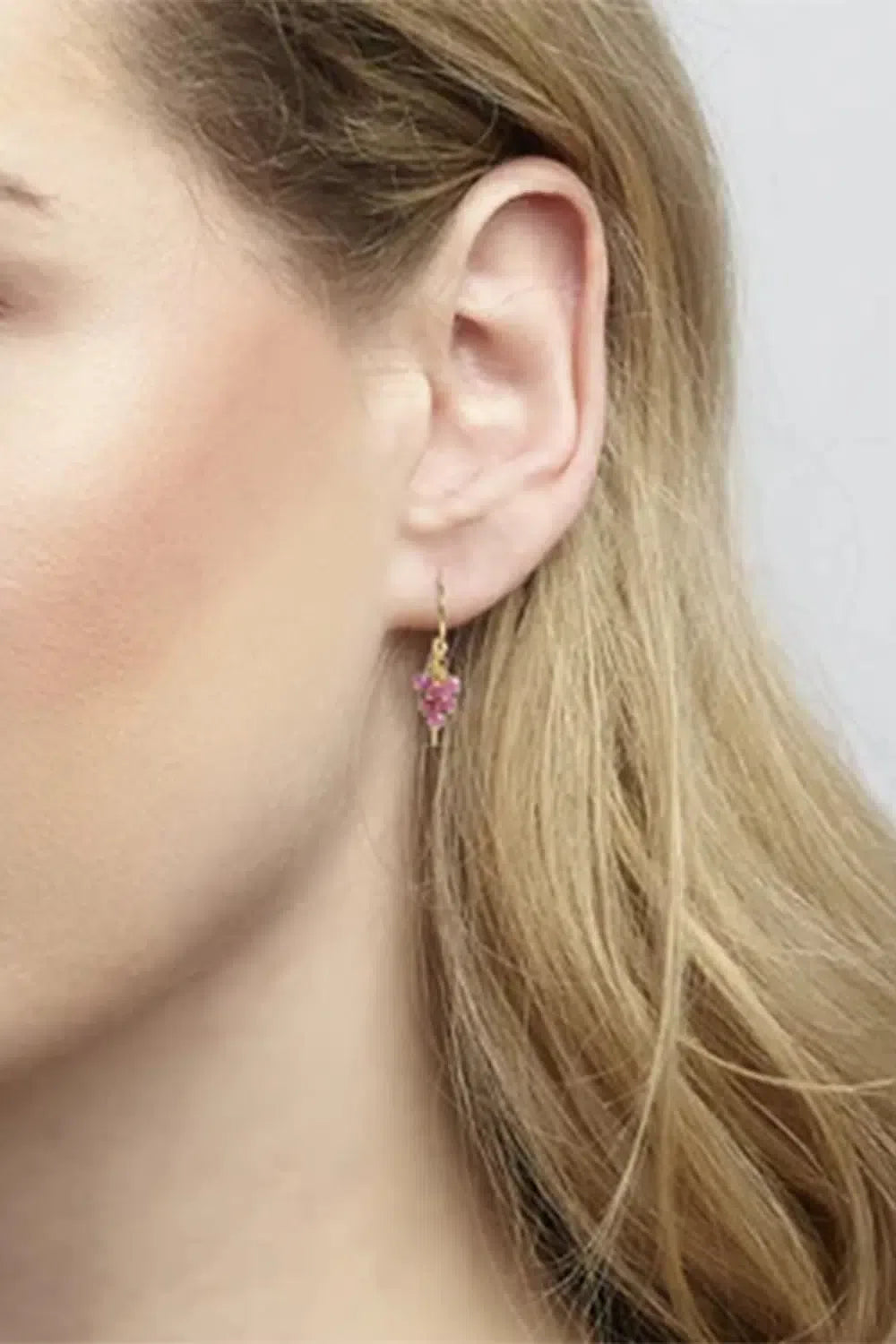 GURHAN-Small Ruby Tassel Drop Earrings-YELLOW GOLD