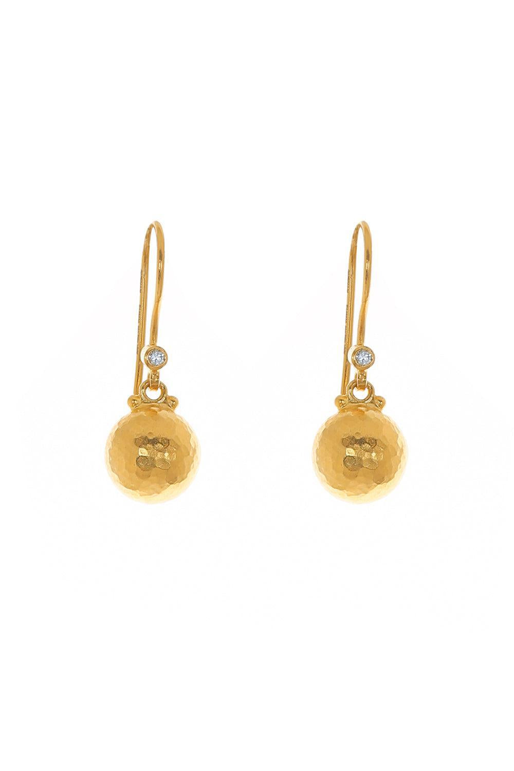 GURHAN-Spell Gold Diamond Drop Earrings-YELLOW GOLD