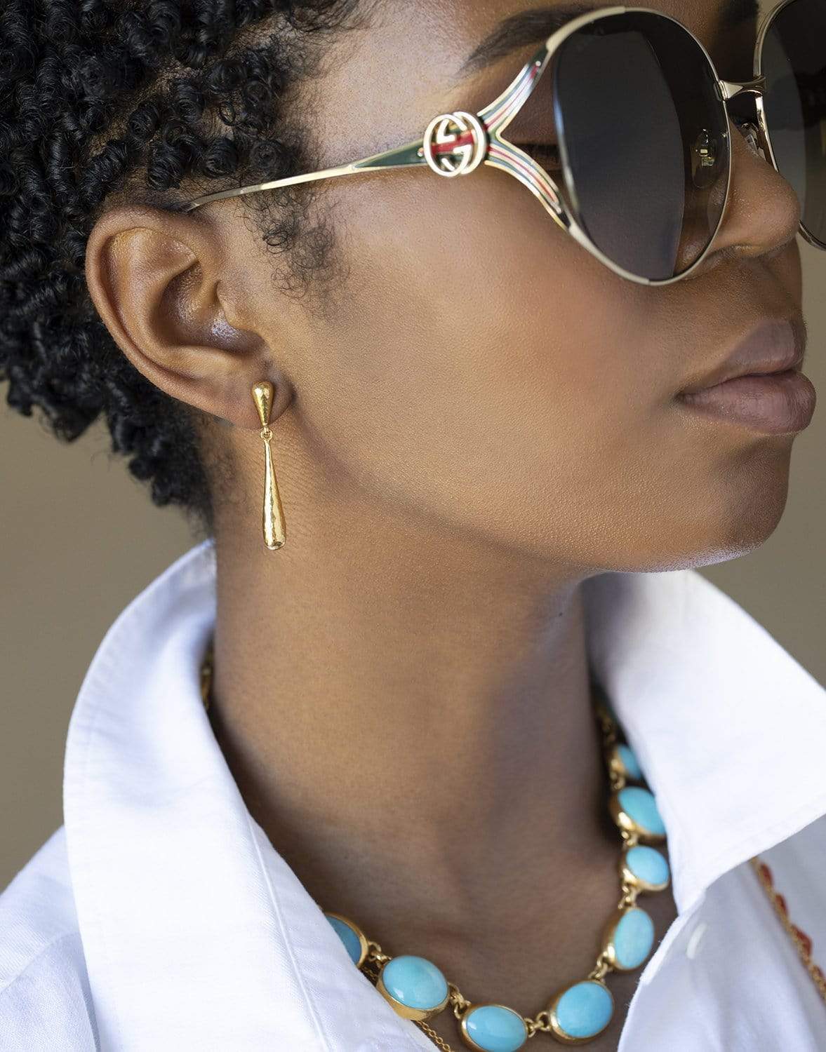 GURHAN-Spell Gold Earrings-YELLOW GOLD