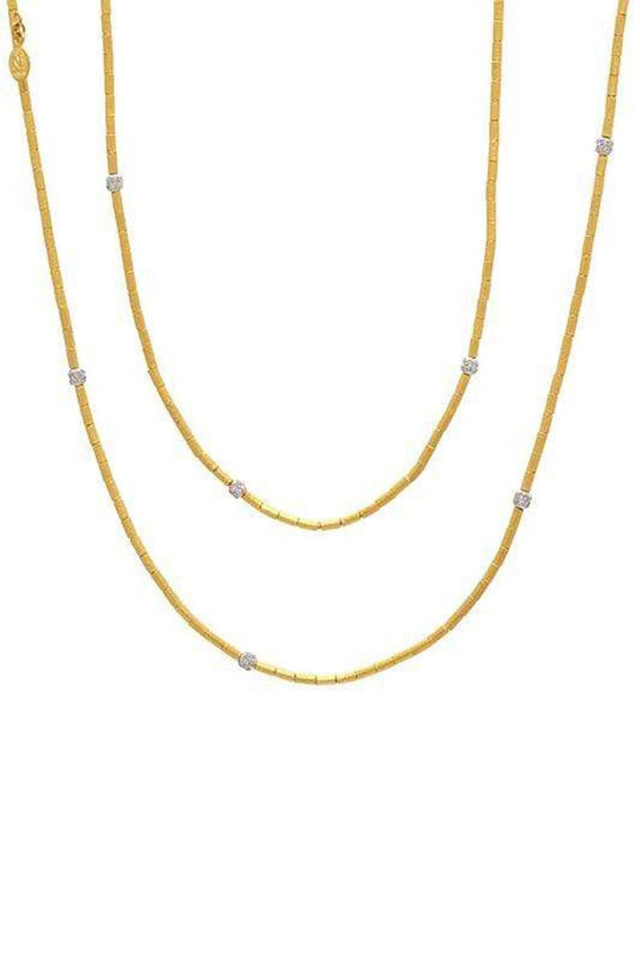 GURHAN-Diamond Single Strand Necklace-YELLOW GOLD