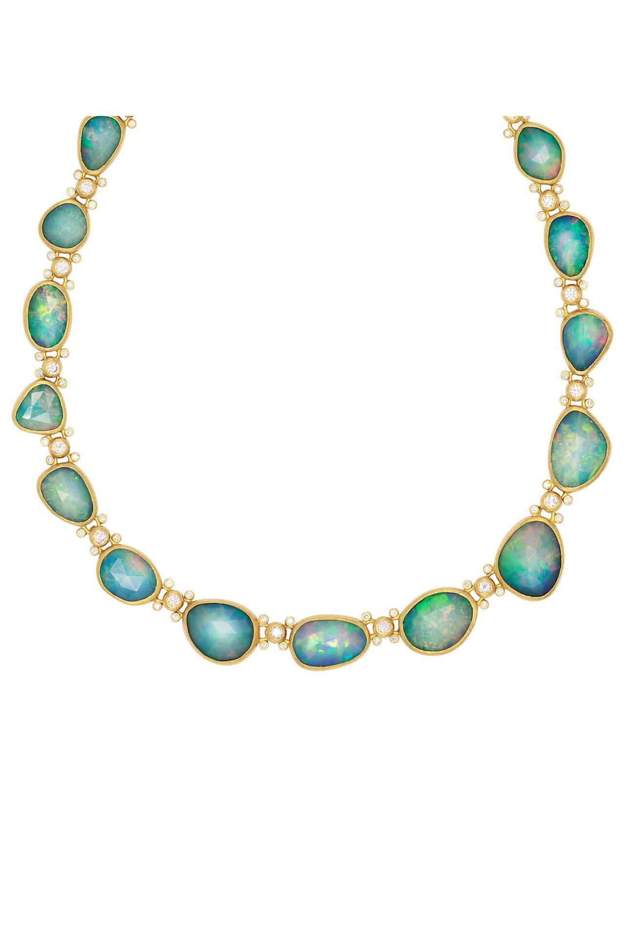 GURHAN-Elements Mixed Opal Necklace-YELLOW GOLD