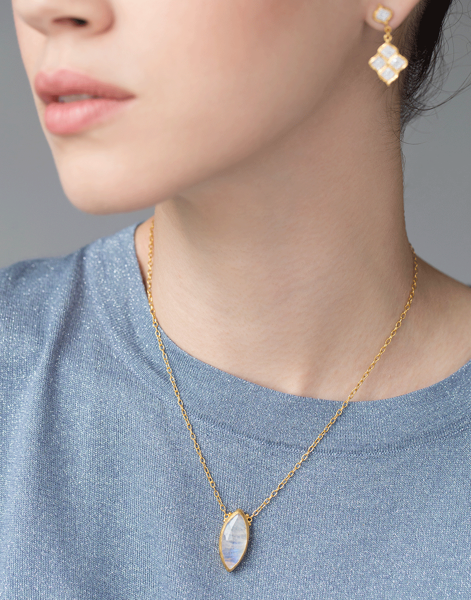 GURHAN-Elements Moonstone Necklace-YELLOW GOLD