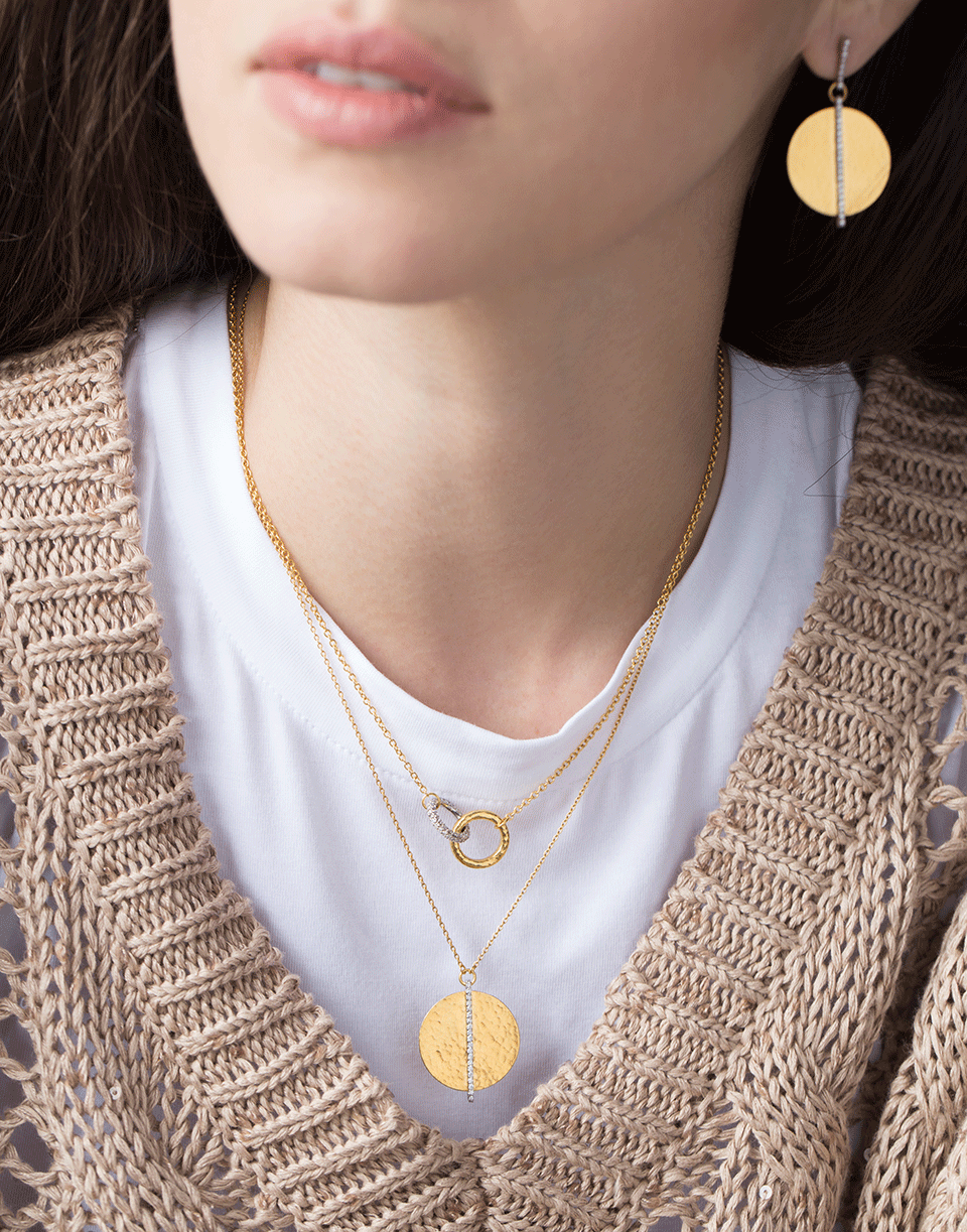 GURHAN-Hoopla Diamond Link Necklace-YELLOW GOLD