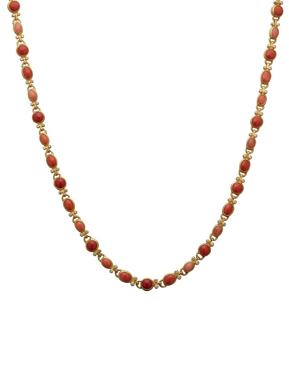 GURHAN-Rune Coral Necklace-YELLOW GOLD