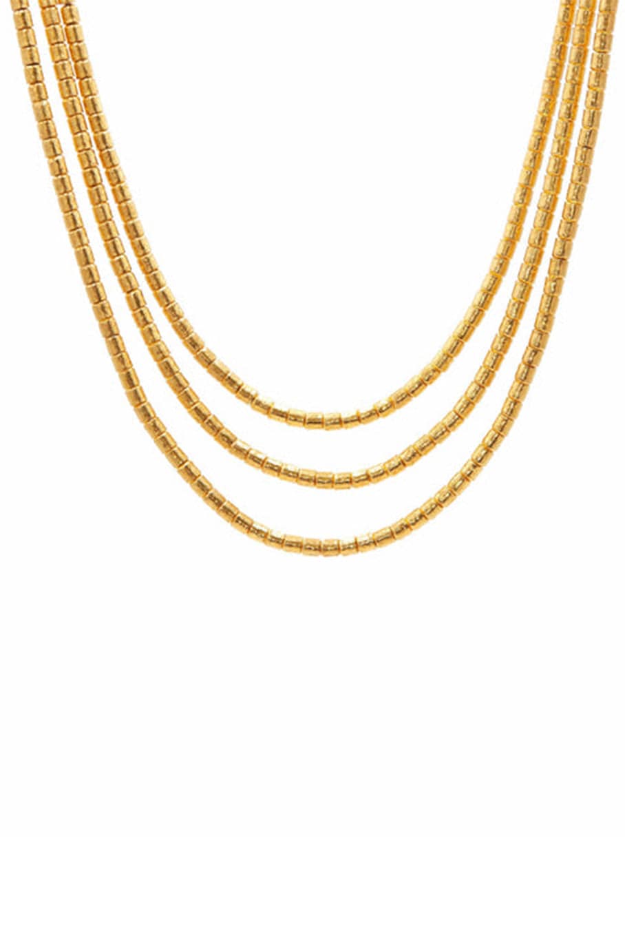 GURHAN-Triple Strand Necklace-YELLOW GOLD