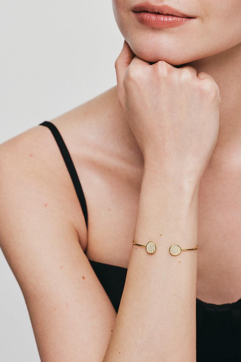 Flat Bracelet-YELLOW GOLD-17CM-JEWELRYFINE JEWELBRACELET O-GUZEMA FINE JEWELRY