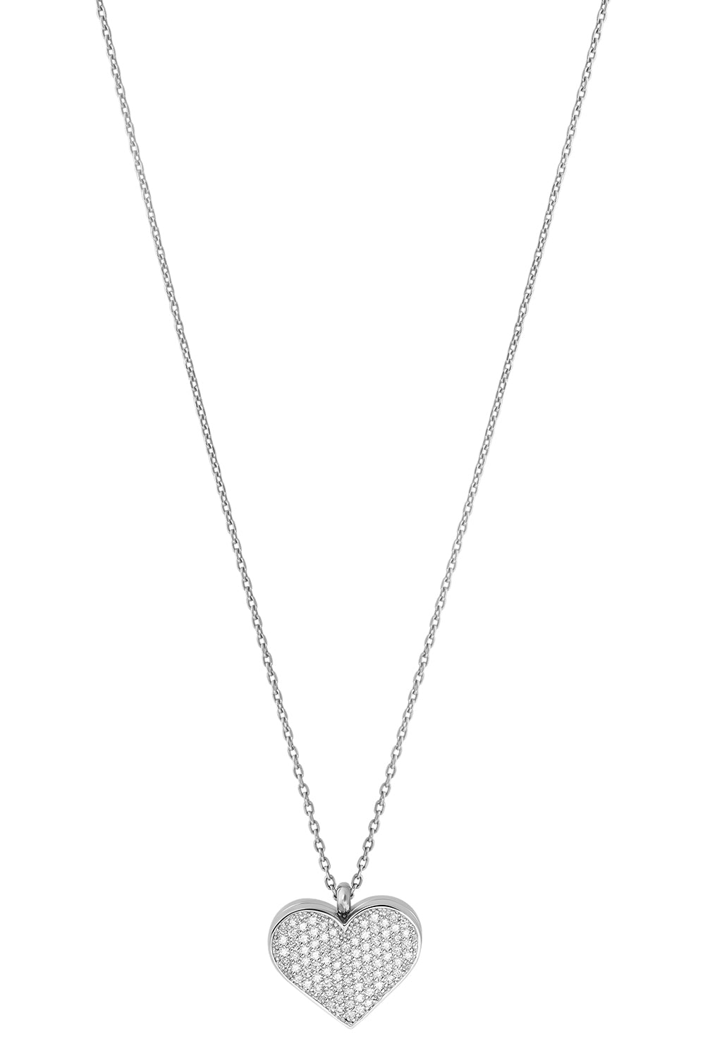 Diamond Heart Locket Necklace-WHITE GOLD-54CM-JEWELRYFINE JEWELNECKLACE O-GUZEMA FINE JEWELRY