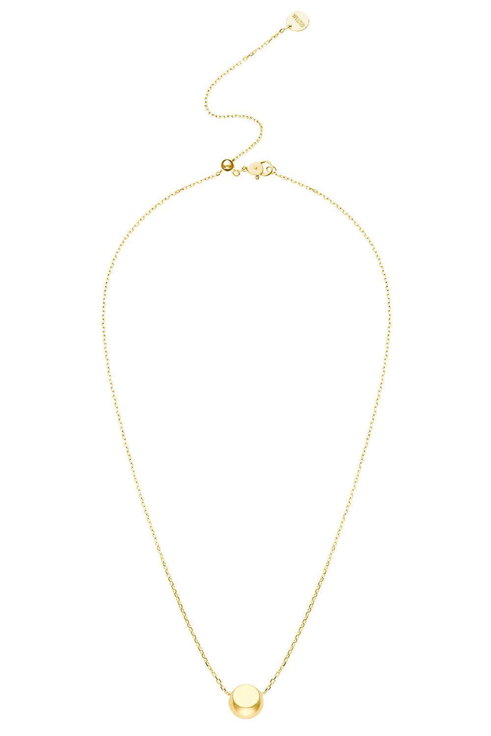Semi-Orb Necklace - Yellow Gold-YELLOW GOLD-43CM-JEWELRYFINE JEWELNECKLACE O-GUZEMA FINE JEWELRY