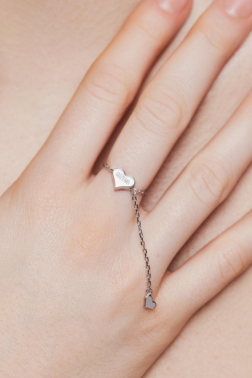 Heart Transformer Ring-WHITE GOLD-8.5CM-JEWELRYFINE JEWELRING-GUZEMA FINE JEWELRY
