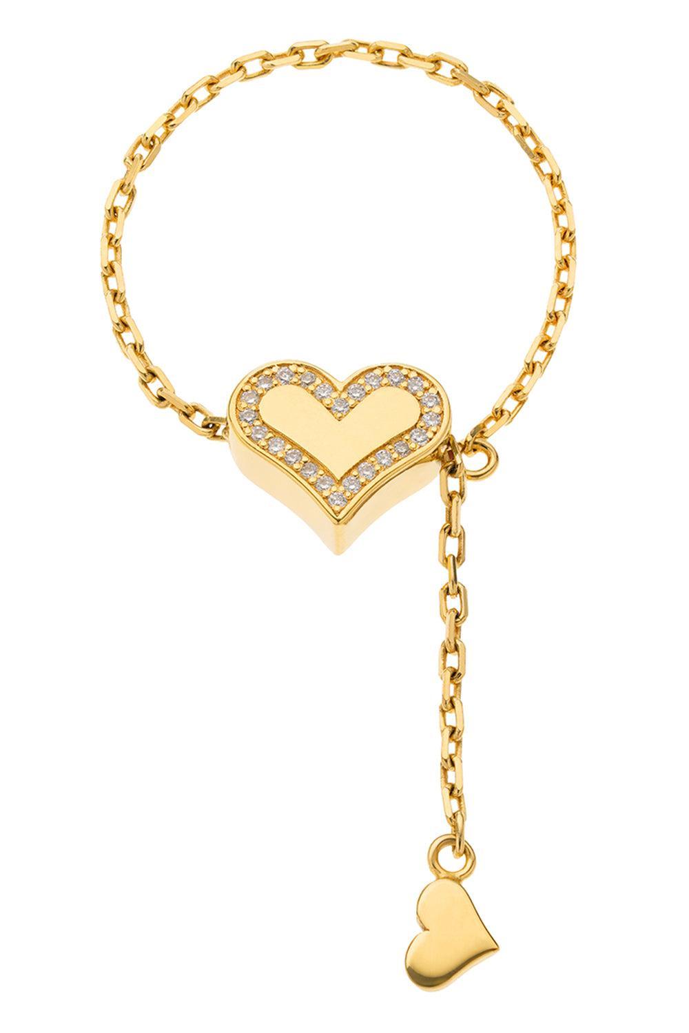 Diamond Outline Heart Transformer Ring-YELLOW GOLD-8.5CM-JEWELRYFINE JEWELRING-GUZEMA FINE JEWELRY