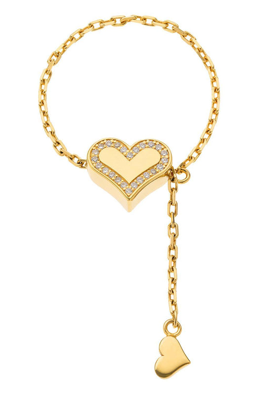 Diamond Outline Heart Transformer Ring-YELLOW GOLD-8.5CM-JEWELRYFINE JEWELRING-GUZEMA FINE JEWELRY