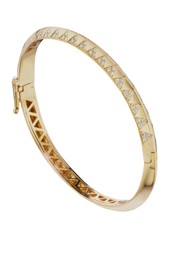 HARWELL GODFREY-Knife Edge Diamond Bangle-YELLOW GOLD