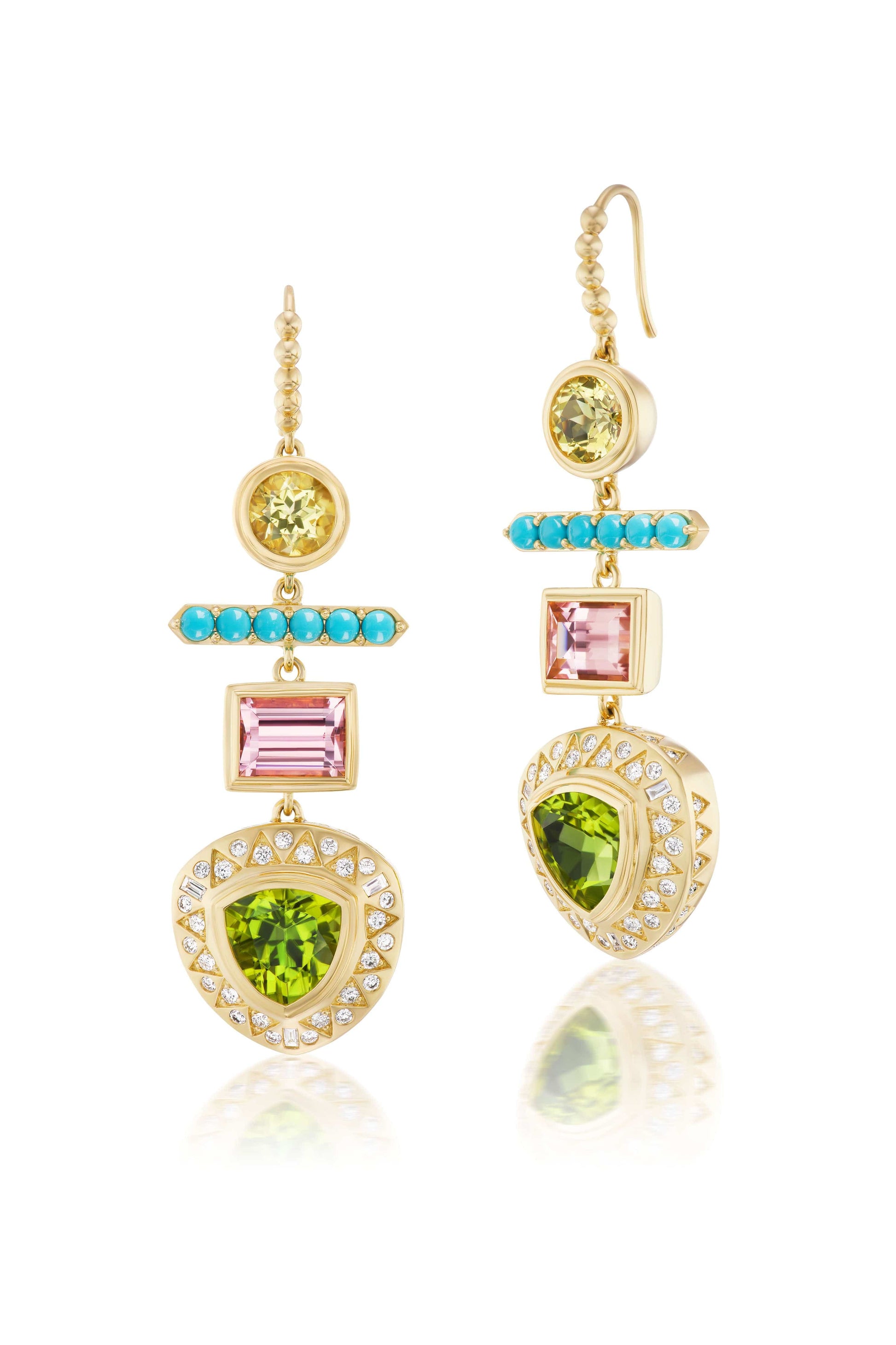 HARWELL GODFREY-Casino Earrings-YELLOW GOLD