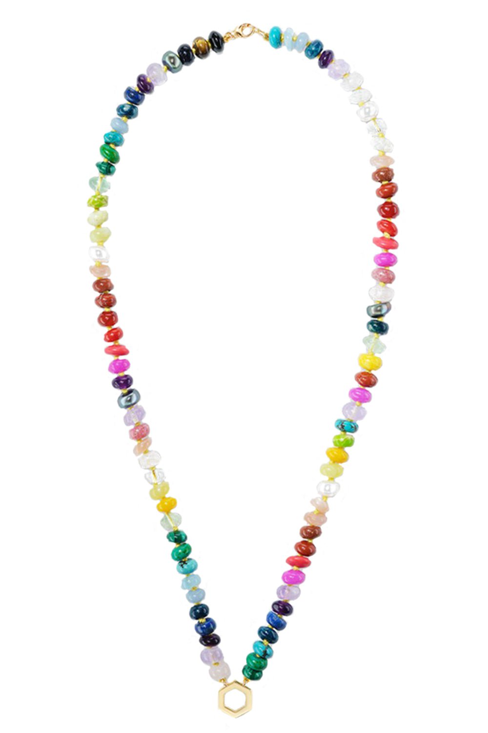 HARWELL GODFREY-Rainbow Bead Foundation Necklace - 22in-YELLOW GOLD