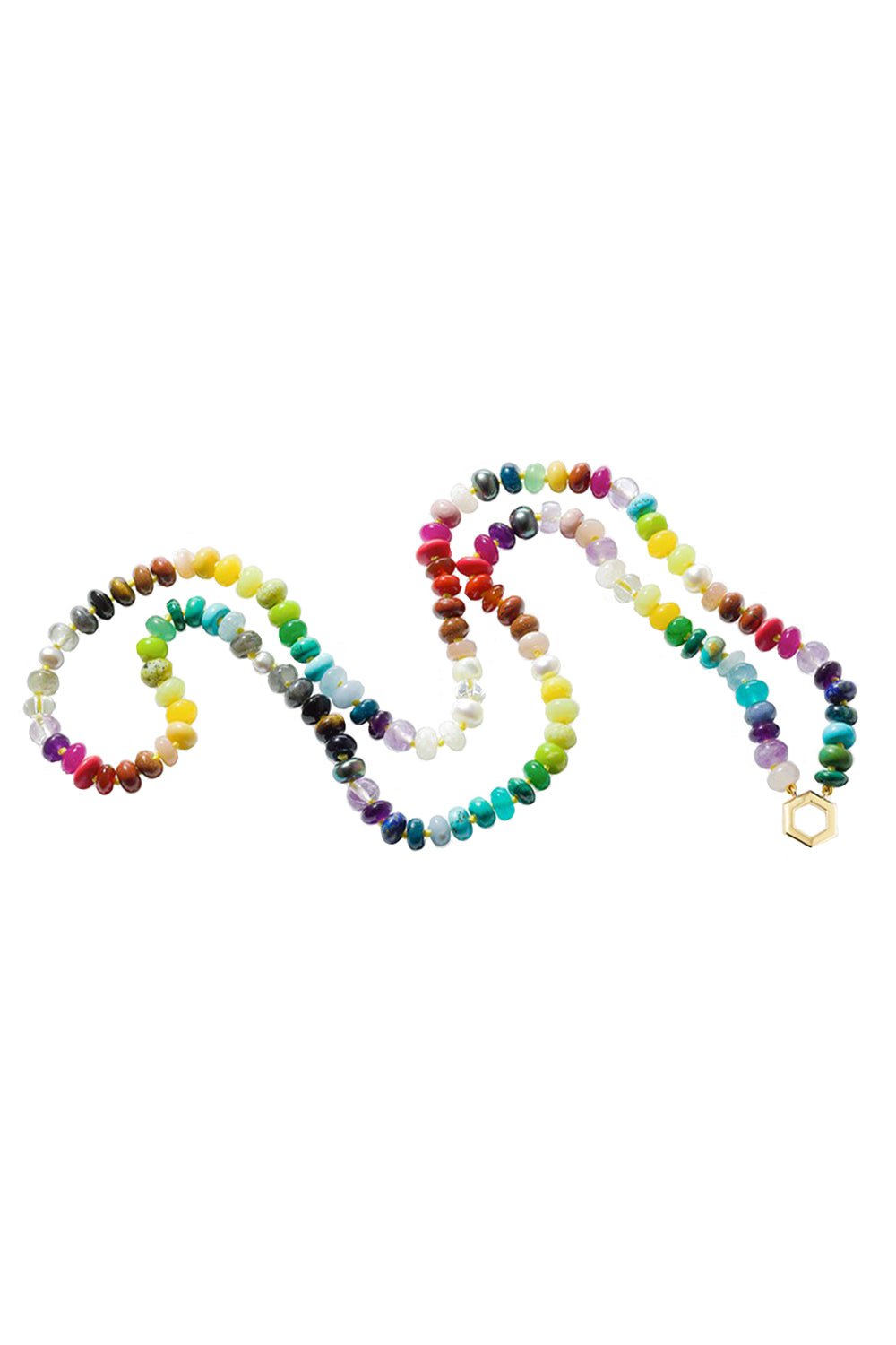 HARWELL GODFREY-Rainbow Bead Foundation Necklace - 32in-YELLOW GOLD