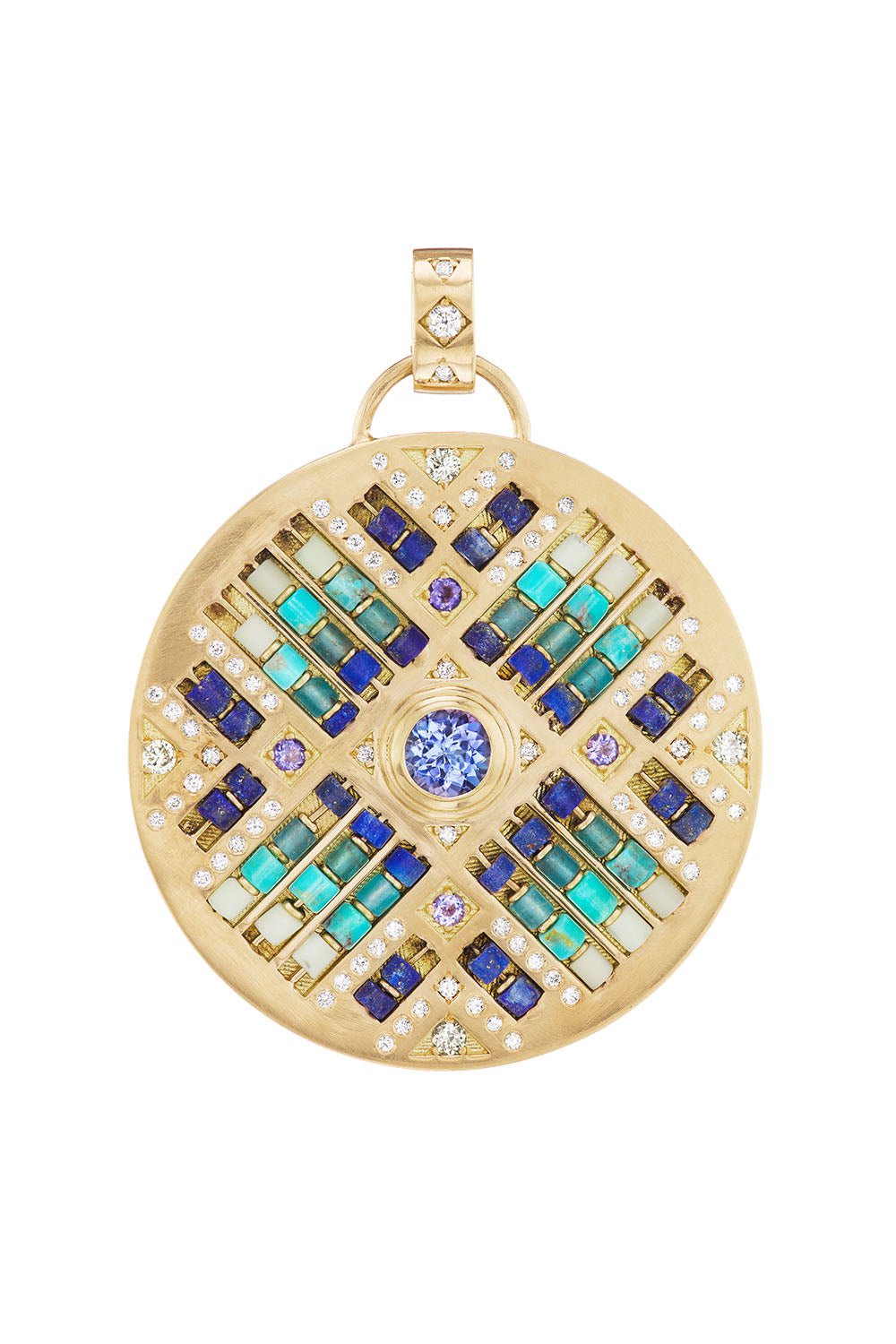 HARWELL GODFREY-Beaded Major Medallion-YELLOW GOLD