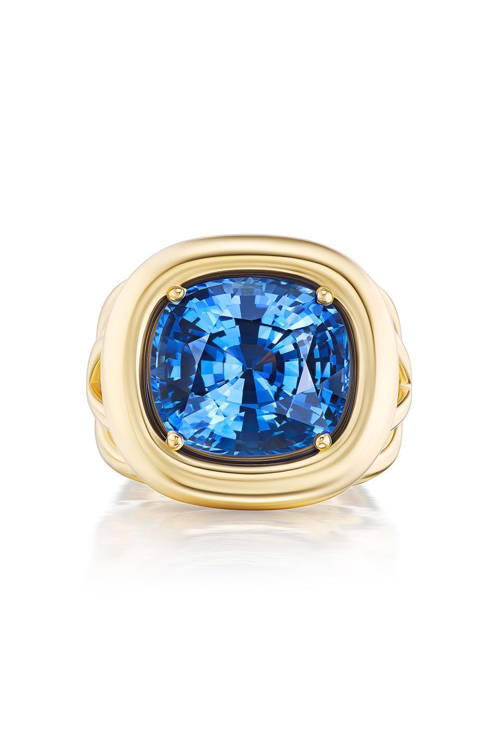 Blue Sapphire Giza Ring-YELLOW GOLD-6-JEWELRYFINE JEWELRING-HARWELL GODFREY