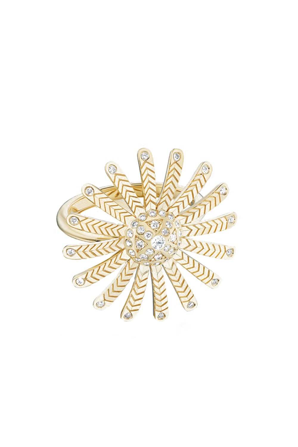 HARWELL GODFREY-Mini Sunflower Ring-YELLOW GOLD