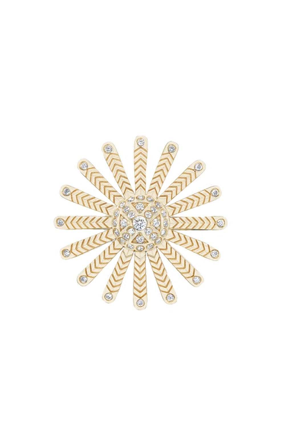 HARWELL GODFREY-Mini Sunflower Ring-YELLOW GOLD