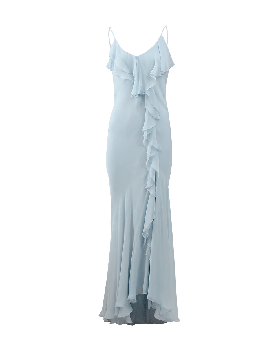 HAUTE HIPPIE-Gown With Cascading Ruffle-