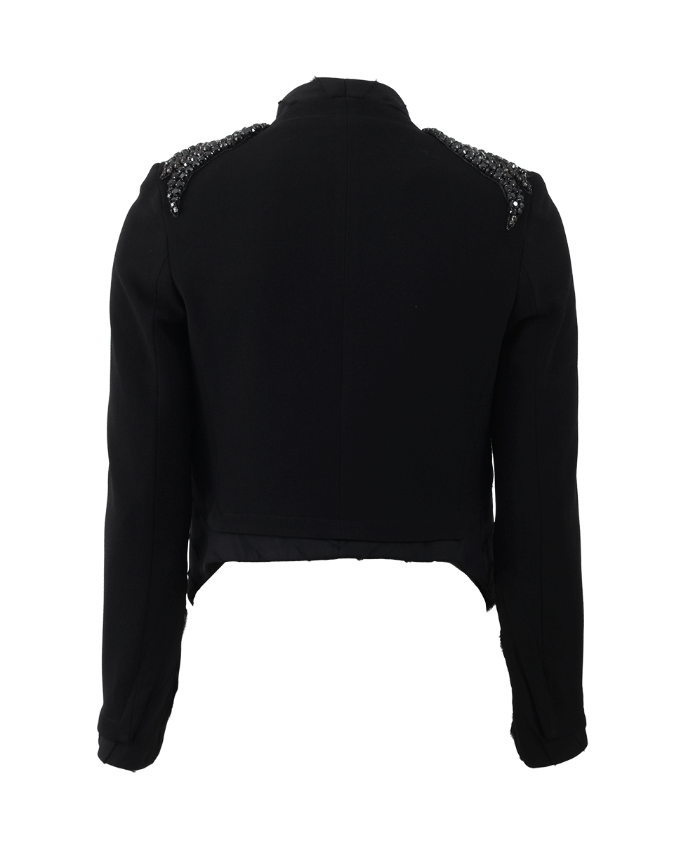 HAUTE HIPPIE-Torn Chiffon Blazer-